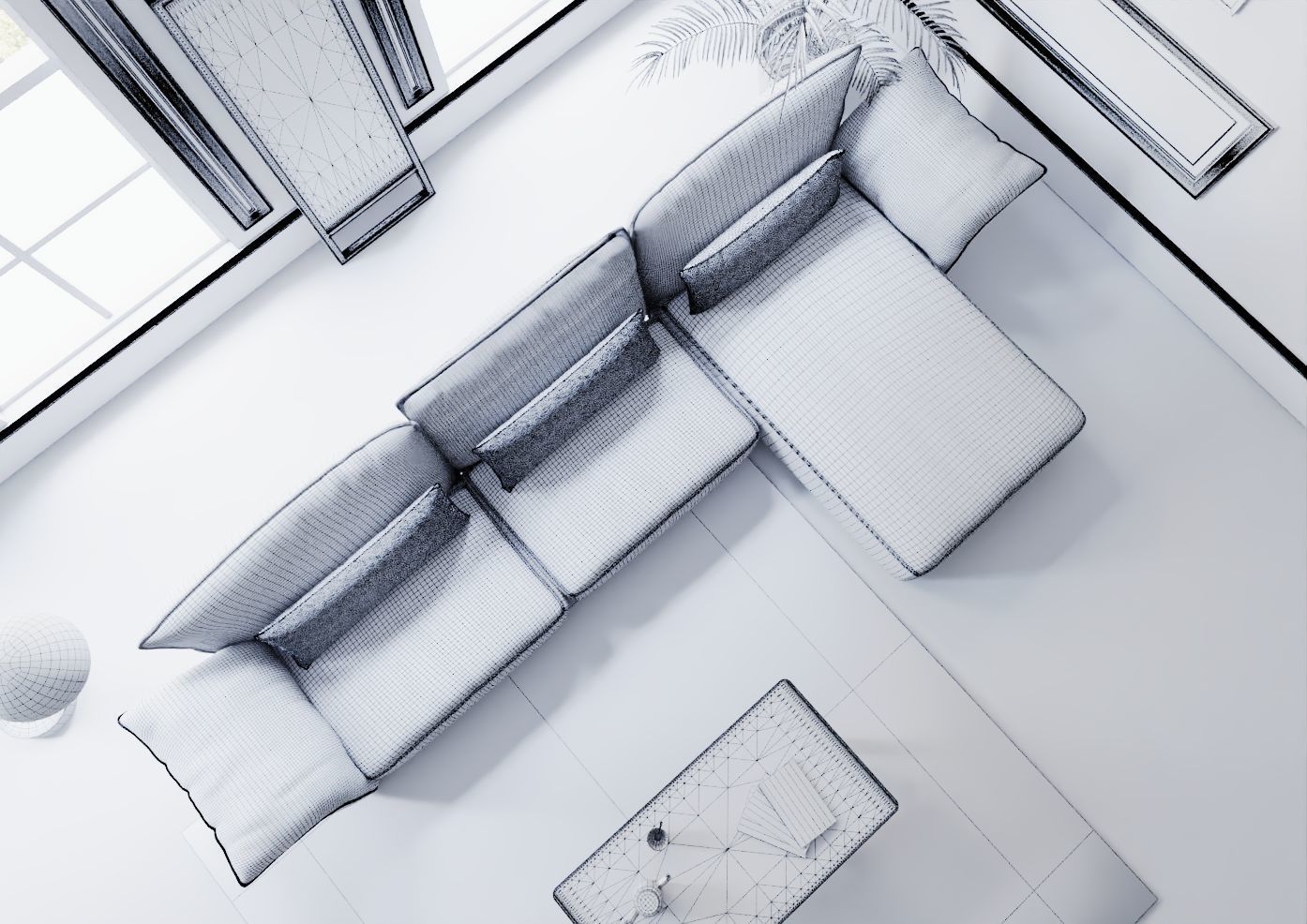 Modern Livingroom 01 3D model_5