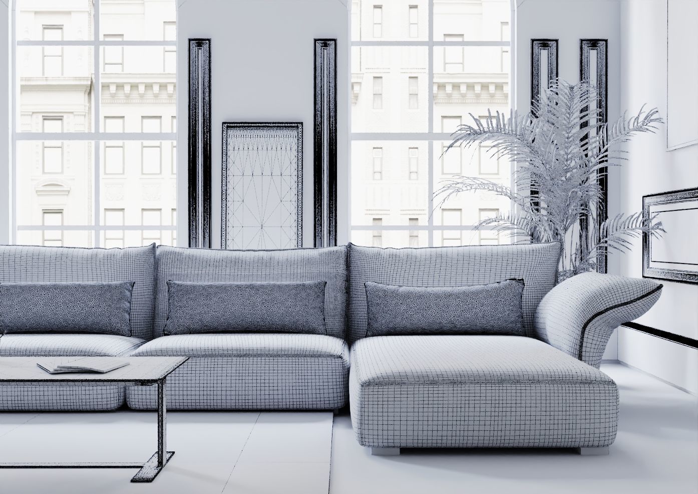 Modern Livingroom 01 3D model_7