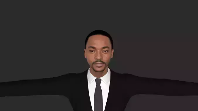 Anthony Mackie Hyper Realistic Full Body Fully Rigged  Character