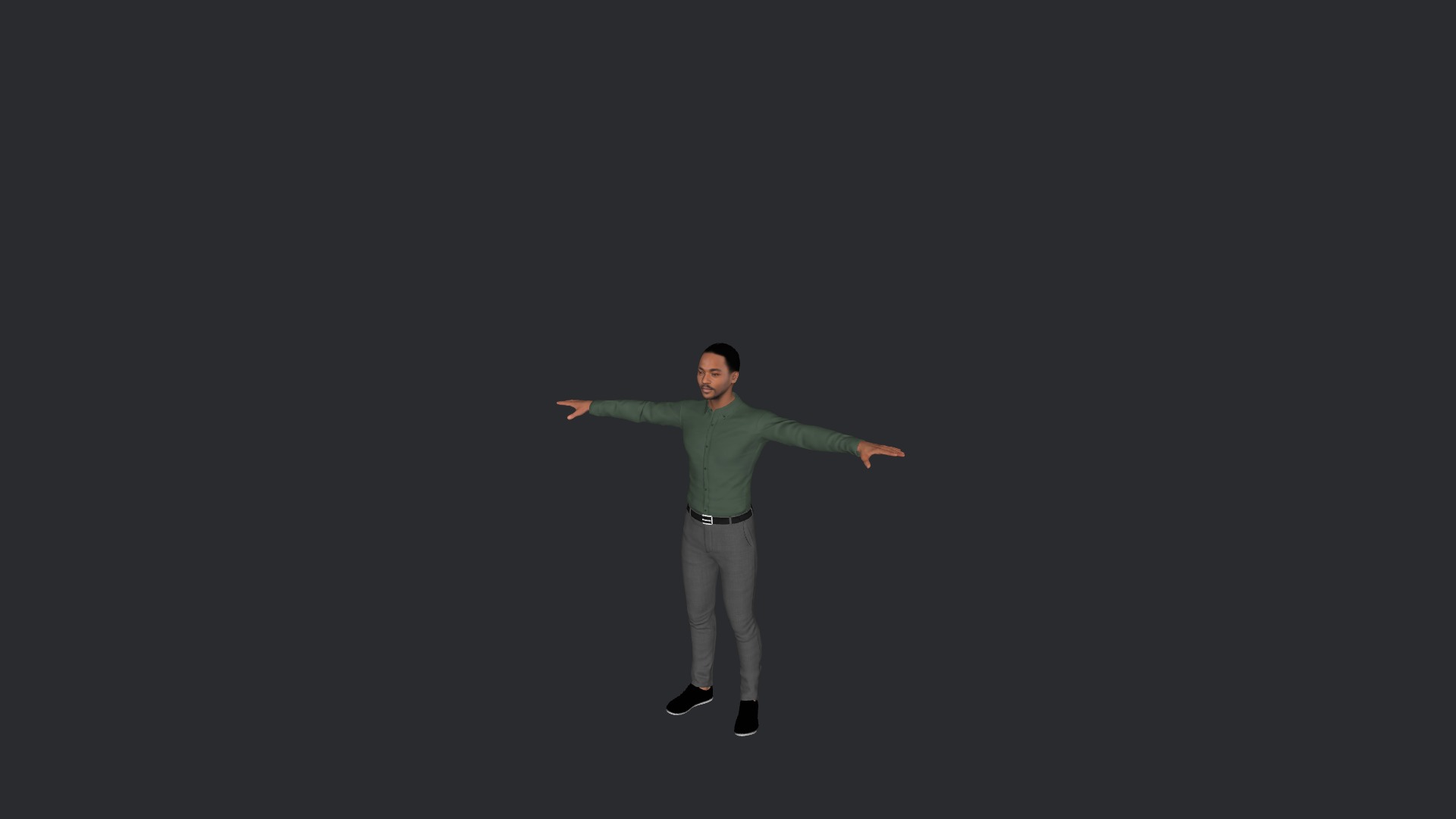 Anthony Mackie Hyper Realistic Full Body Fully Rigged Character Low-poly 3D model_6