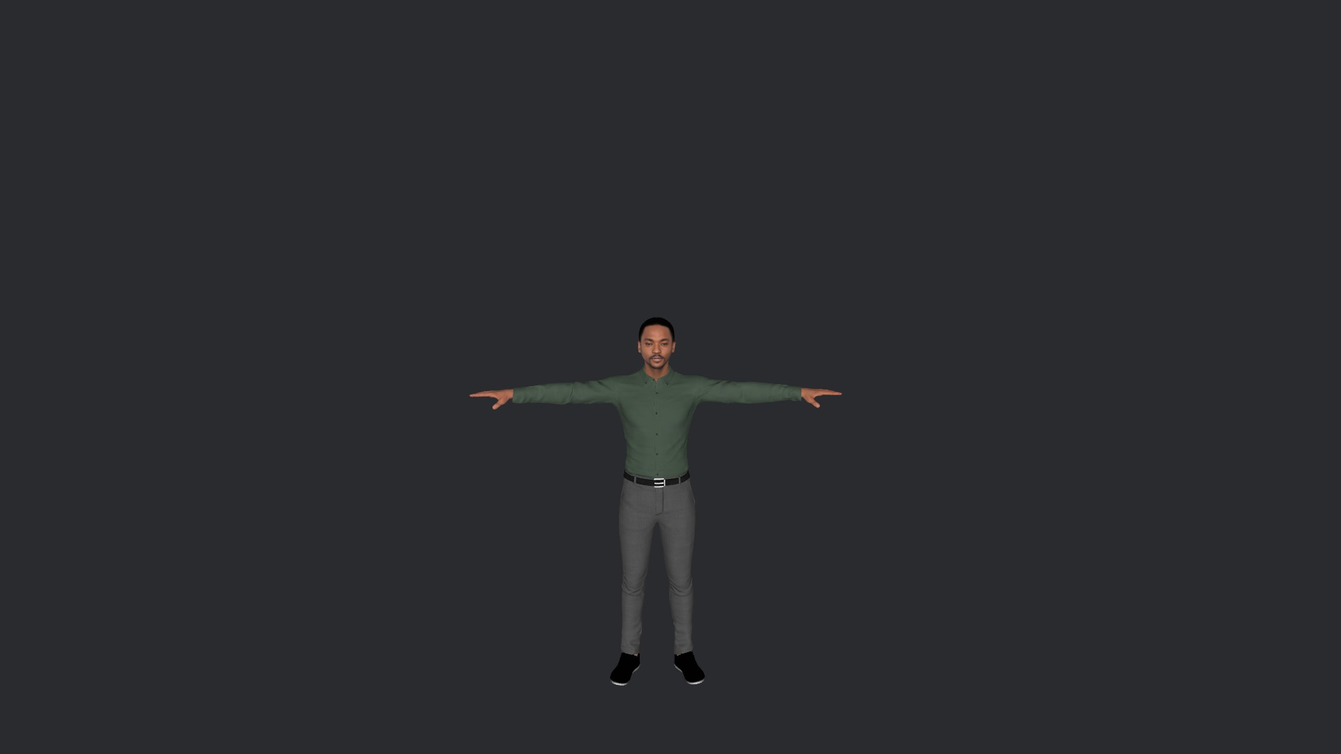 Anthony Mackie Hyper Realistic Full Body Fully Rigged Character Low-poly 3D model_9