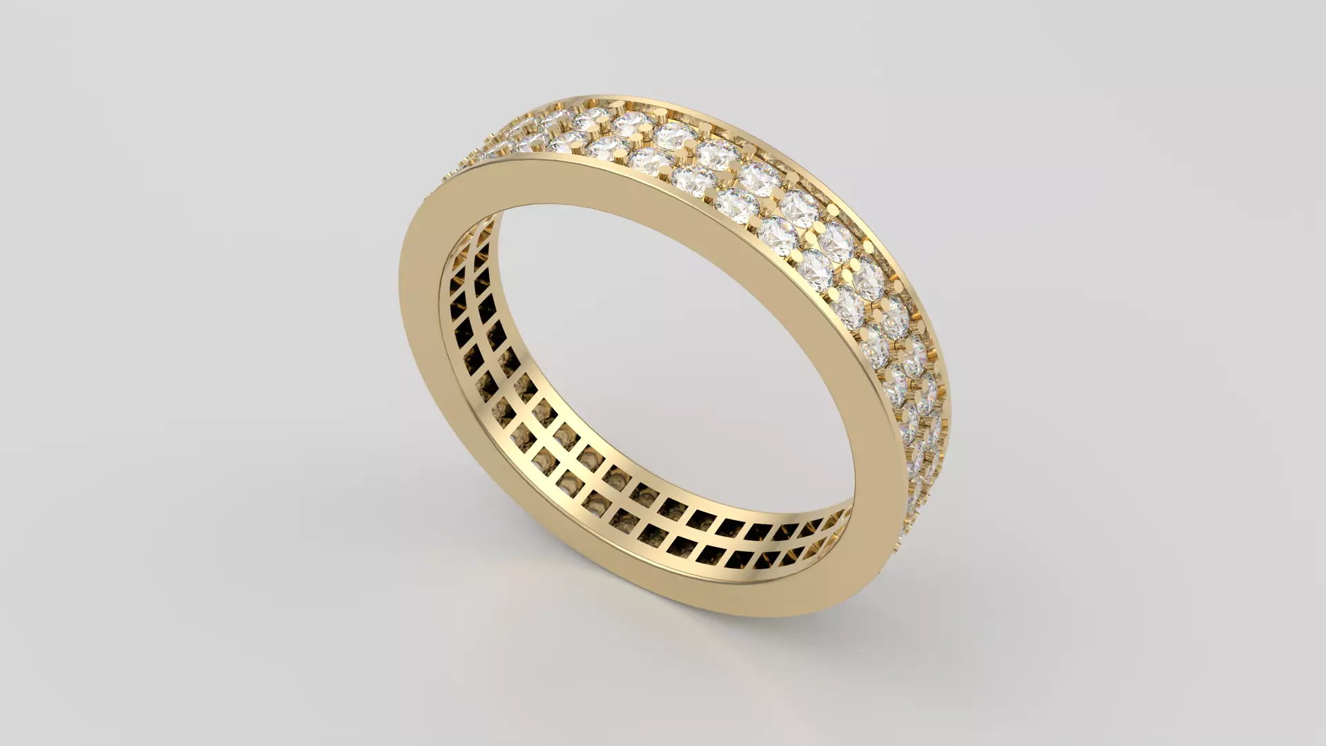 Double Row Eternity Wedding Ring JDBCo 3D print model