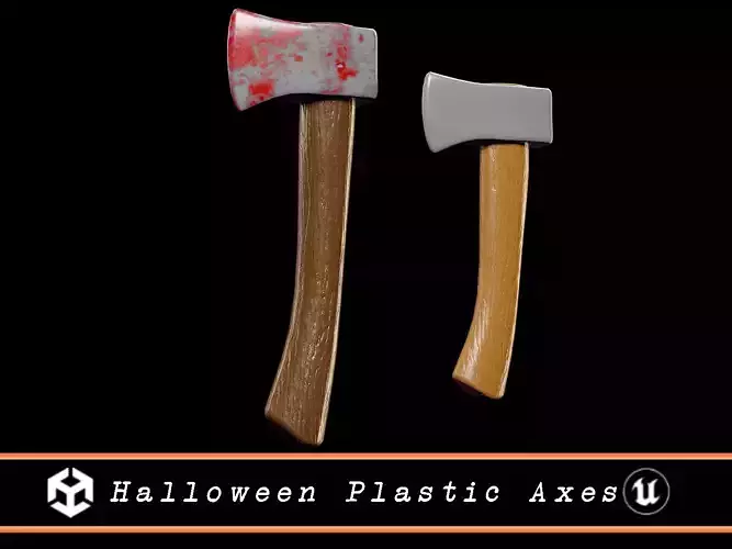 Halloween Plastic Axes Low-poly 3D model
