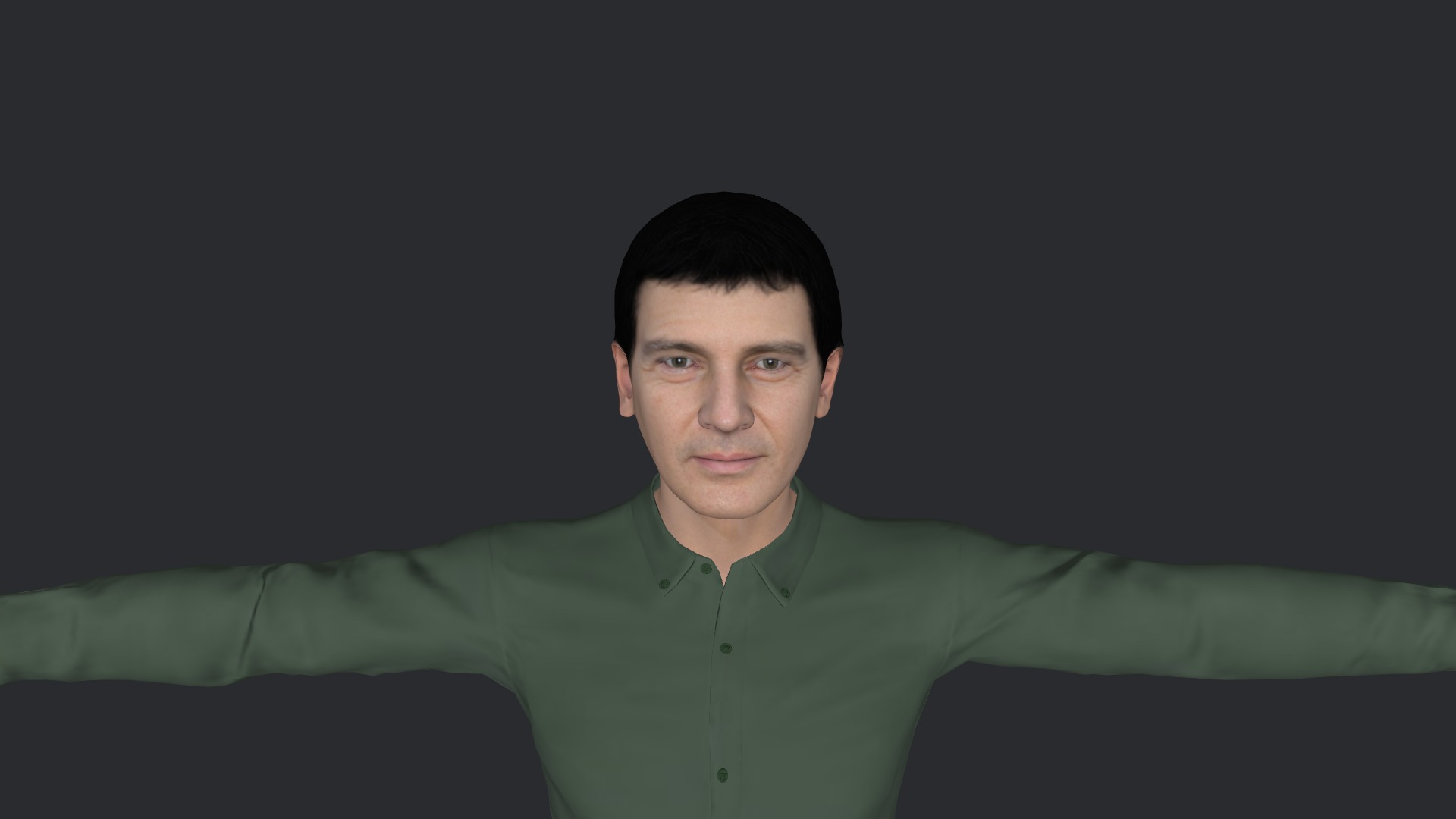 Antonio Banderas Hyper Realistic Ful Body Fully Rigged Character Low-poly 3D model_20