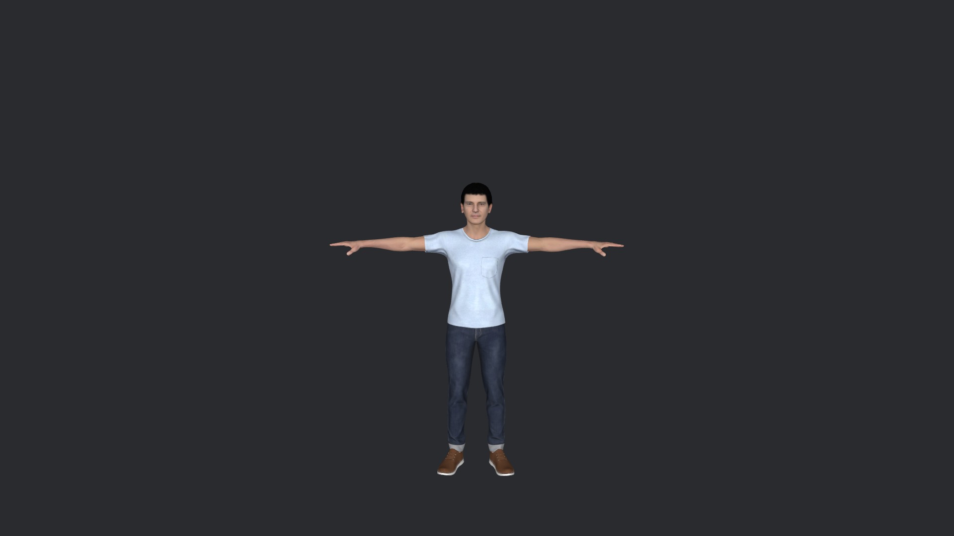 Antonio Banderas Hyper Realistic Ful Body Fully Rigged Character Low-poly 3D model_9