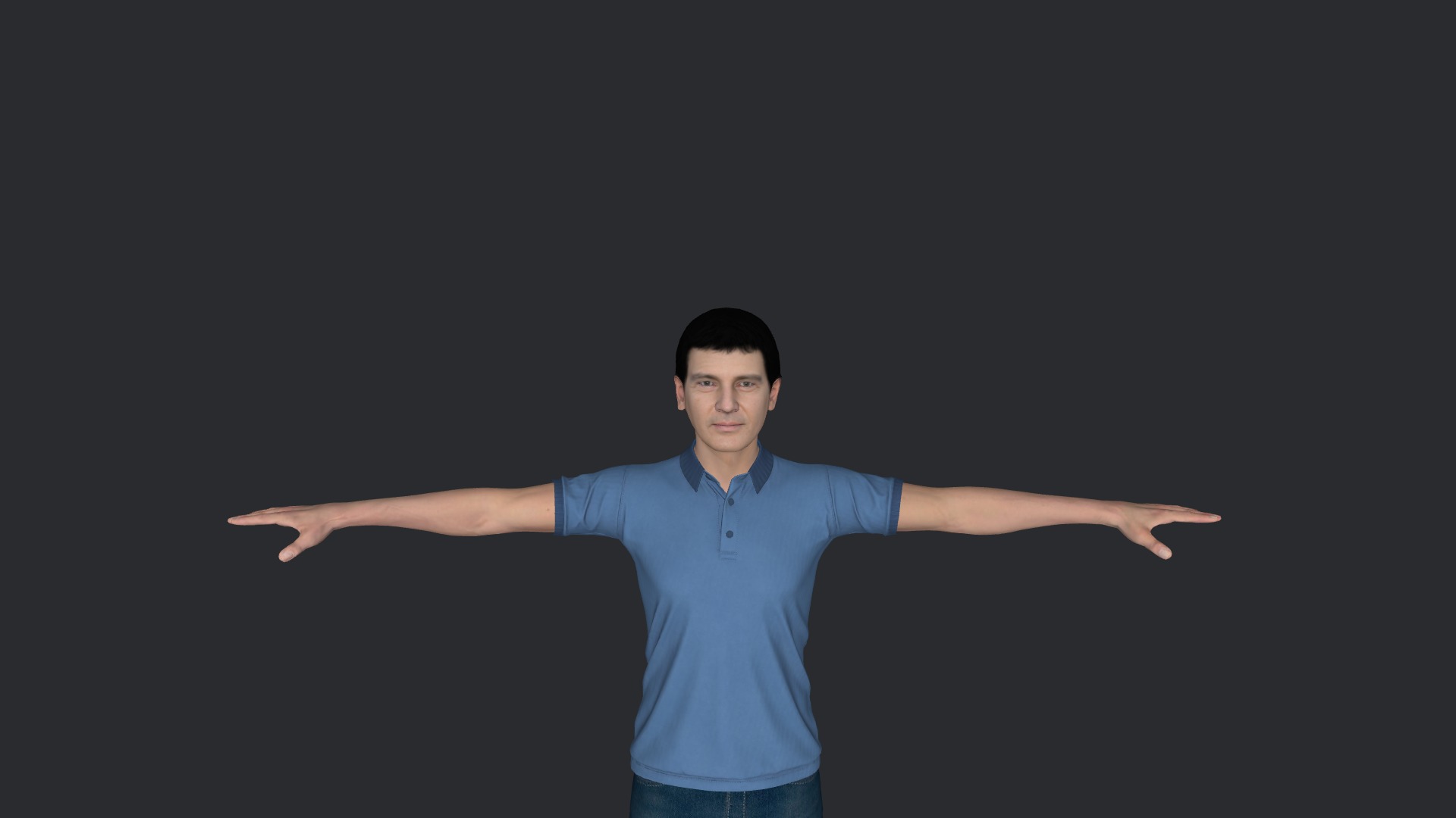 Antonio Banderas Hyper Realistic Ful Body Fully Rigged Character Low-poly 3D model_26