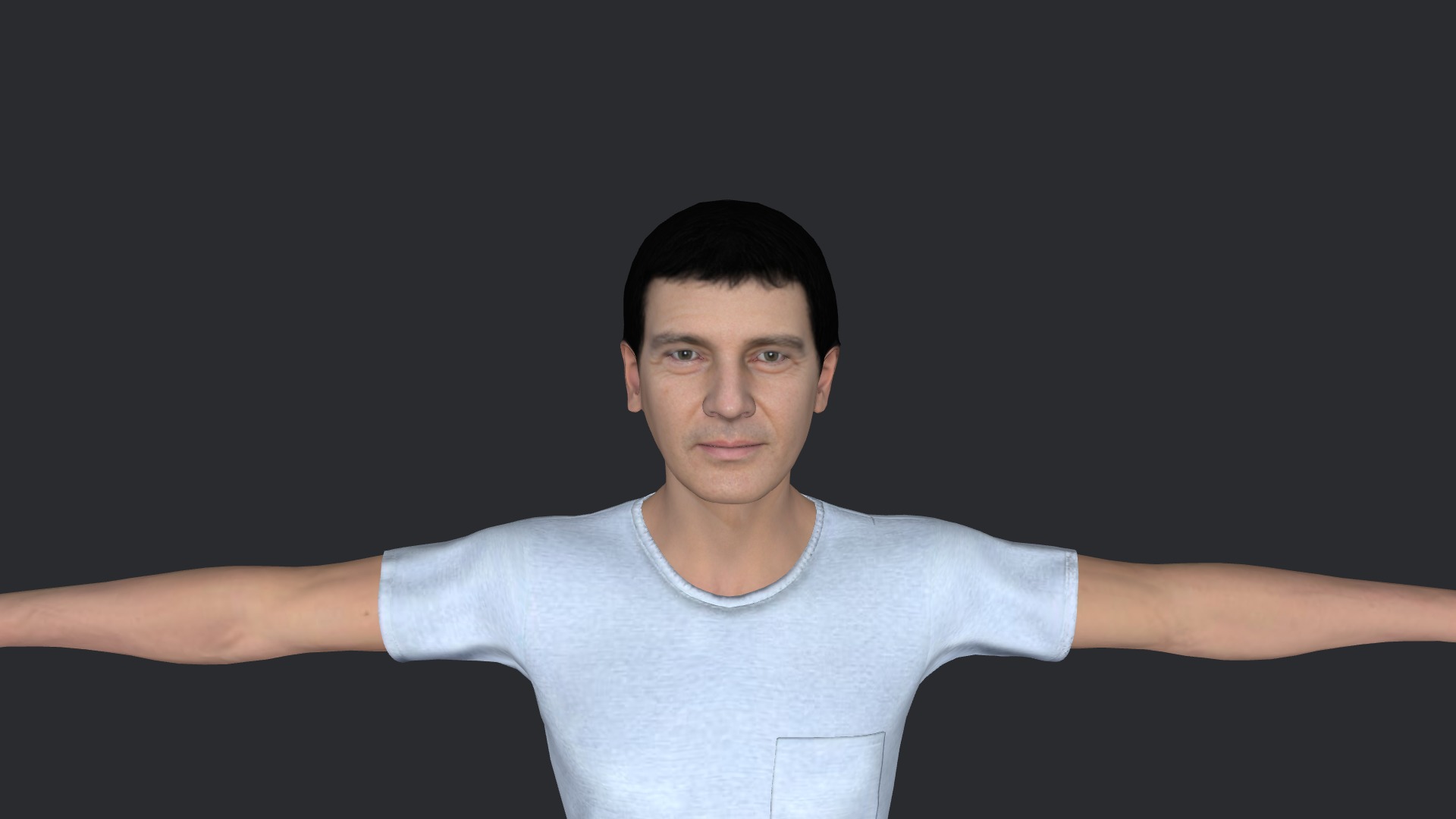 Antonio Banderas Hyper Realistic Ful Body Fully Rigged Character Low-poly 3D model_13