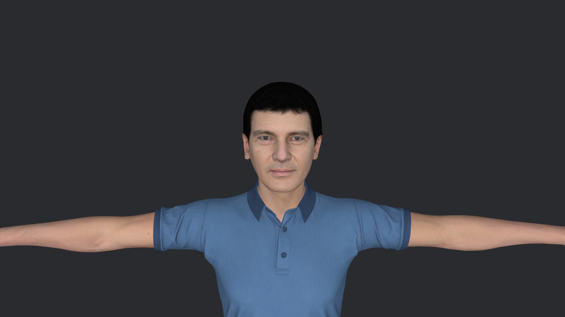 Antonio Banderas Hyper Realistic Ful Body Fully Rigged Character Low-poly 3D model_17