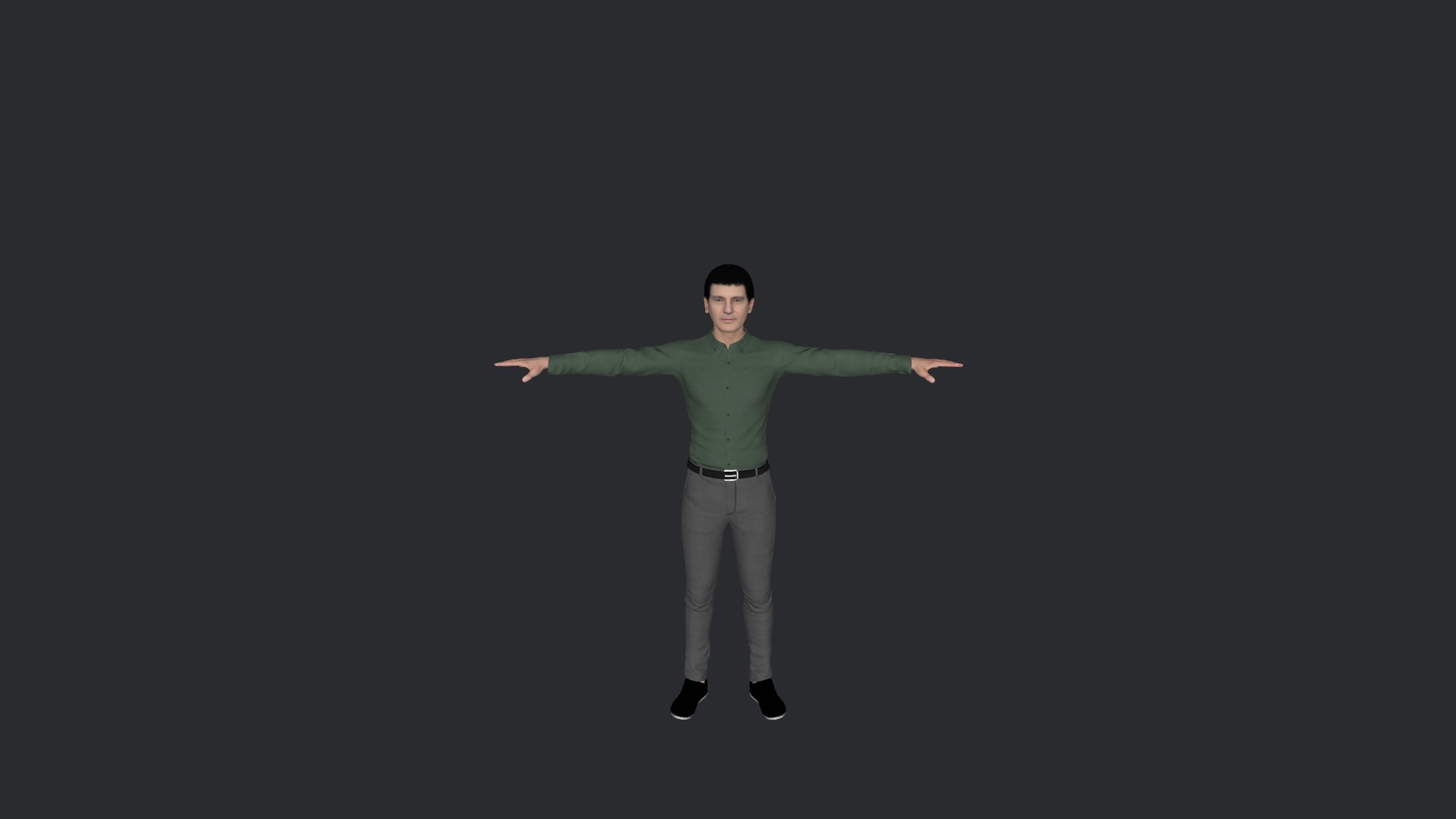 Antonio Banderas Hyper Realistic Ful Body Fully Rigged Character Low-poly 3D model_5