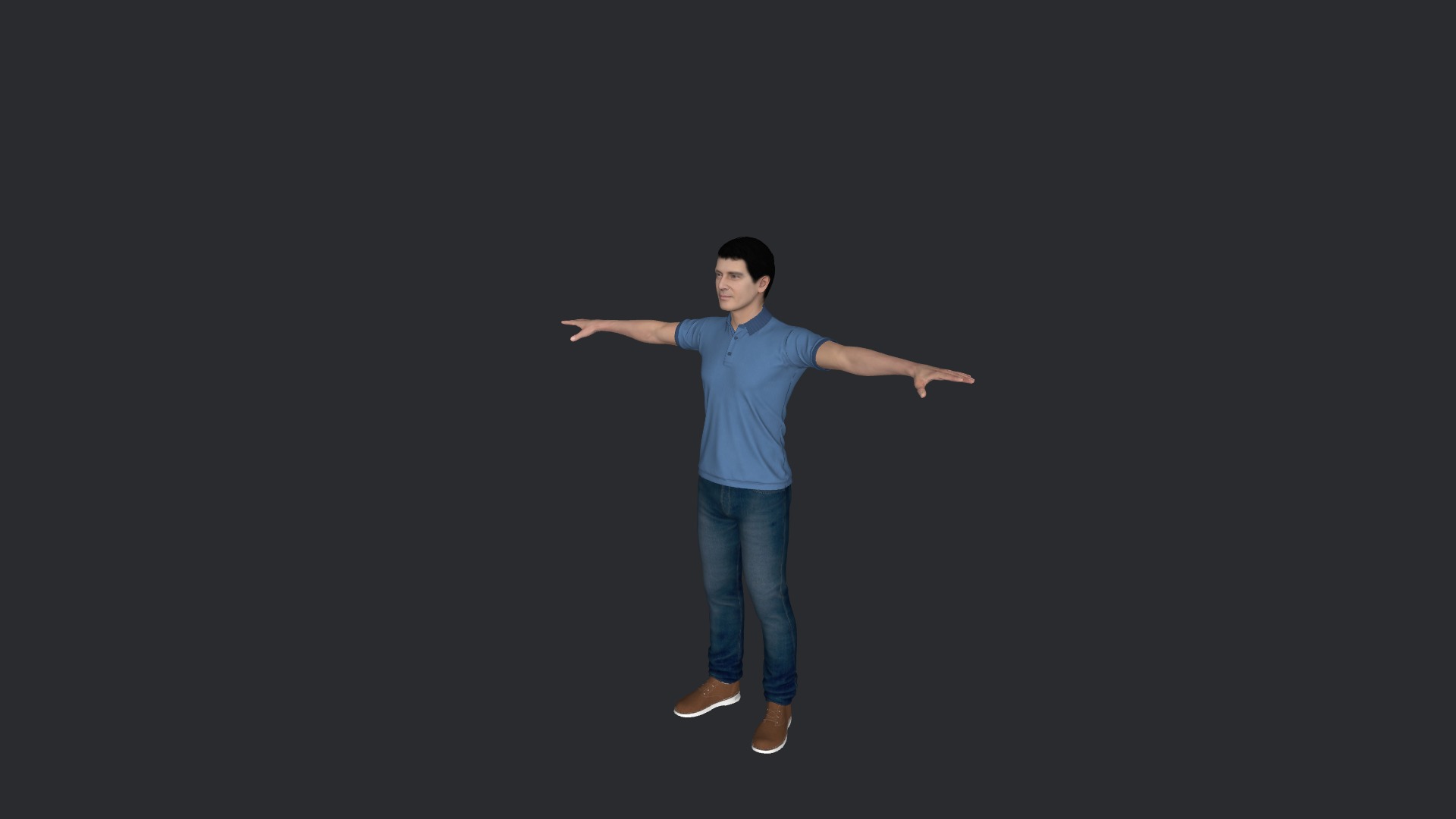 Antonio Banderas Hyper Realistic Ful Body Fully Rigged Character Low-poly 3D model_15