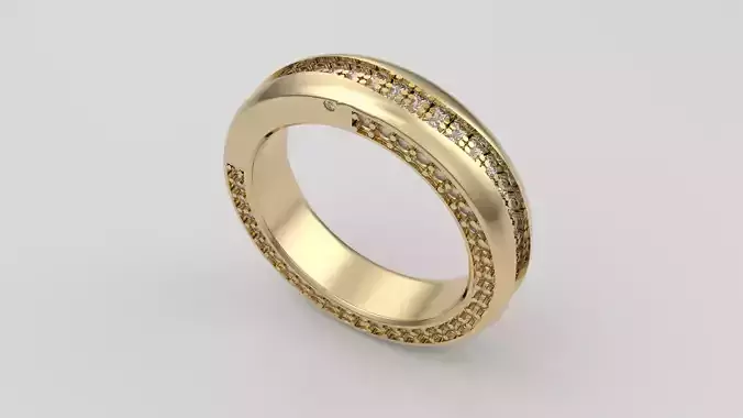 Fashion Wedding Rotating Center Ring JDBCo 3D print model