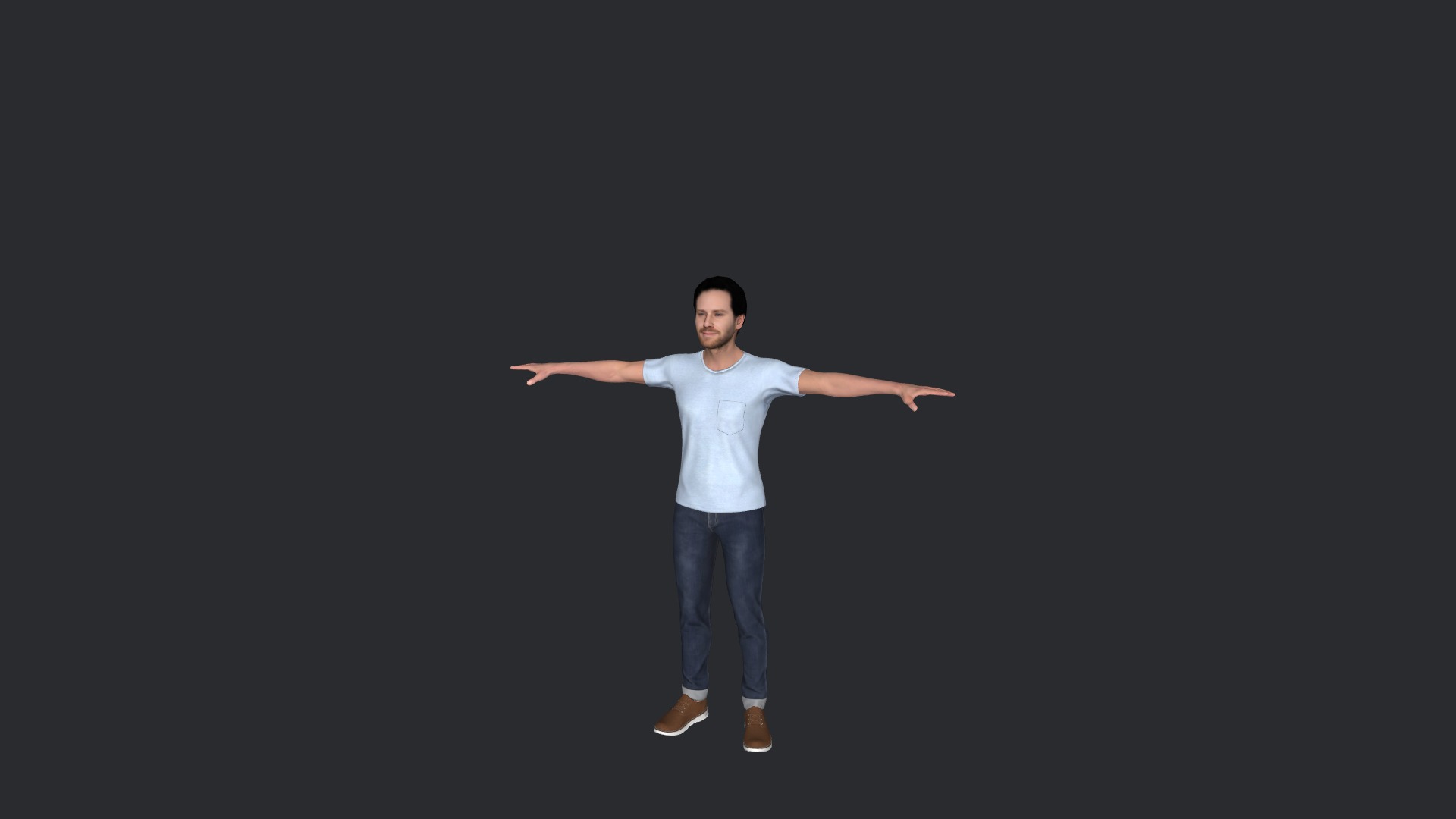 Armie hammer Hyper Realistic Full Body Fully Rigged Character Low-poly 3D model_7