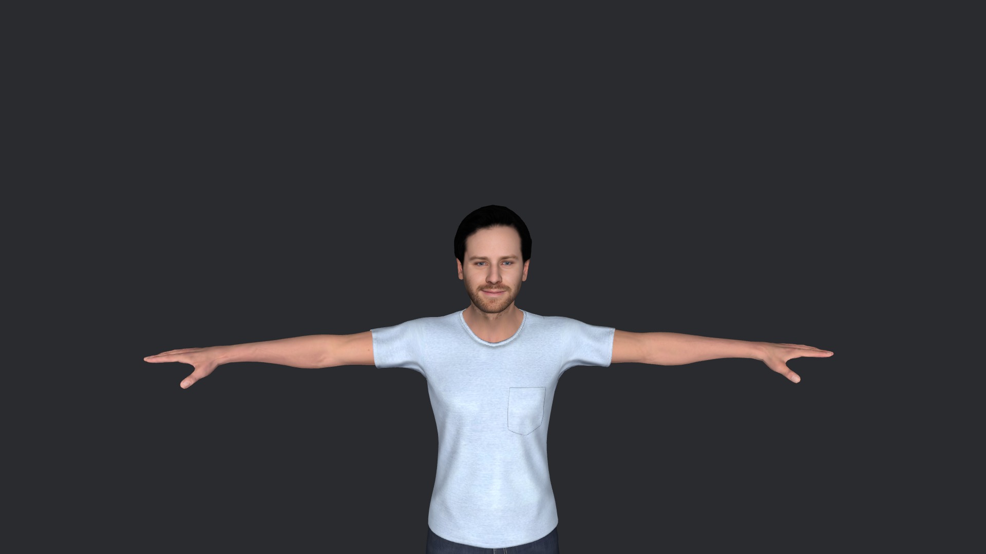 Armie hammer Hyper Realistic Full Body Fully Rigged Character Low-poly 3D model_10