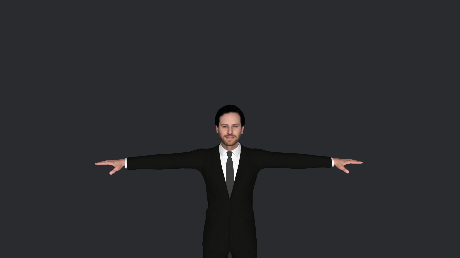 Armie hammer Hyper Realistic Full Body Fully Rigged Character Low-poly 3D model_1