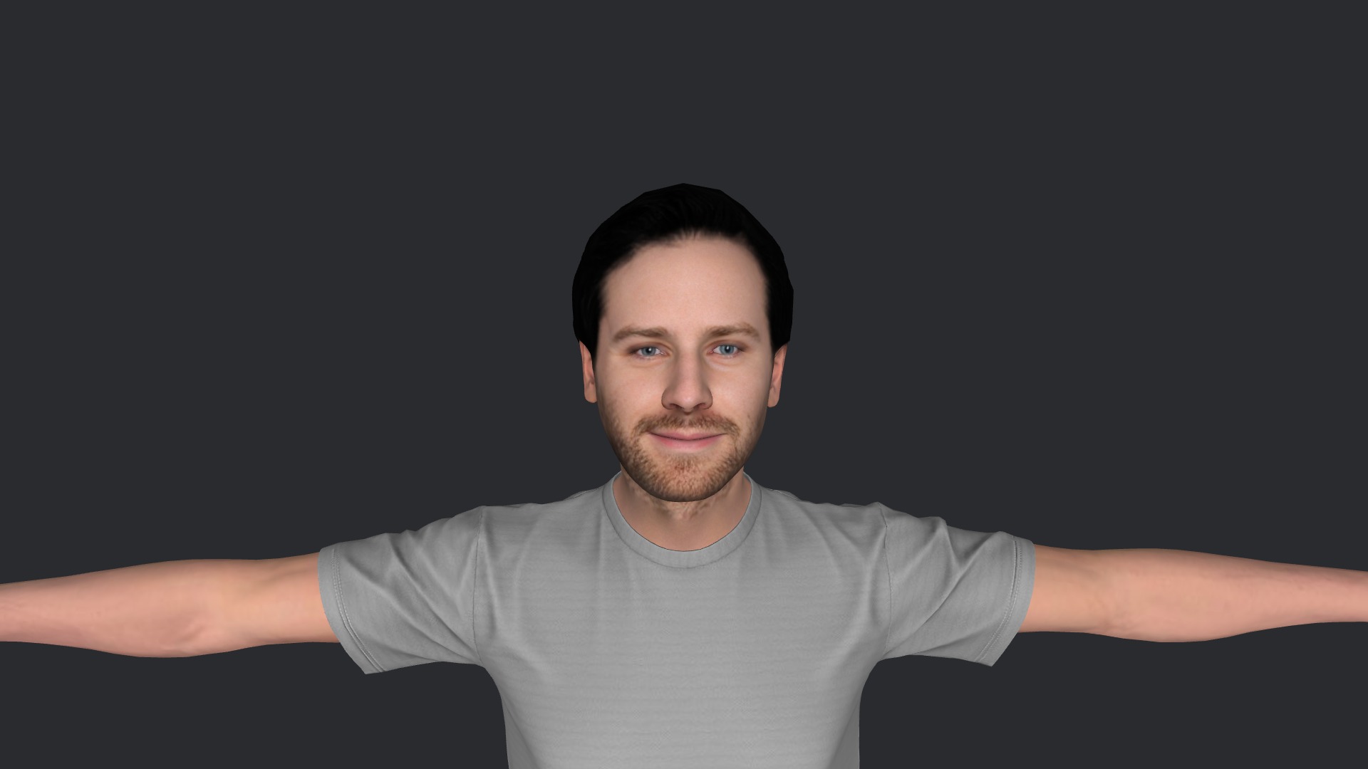 Armie hammer Hyper Realistic Full Body Fully Rigged Character Low-poly 3D model_23