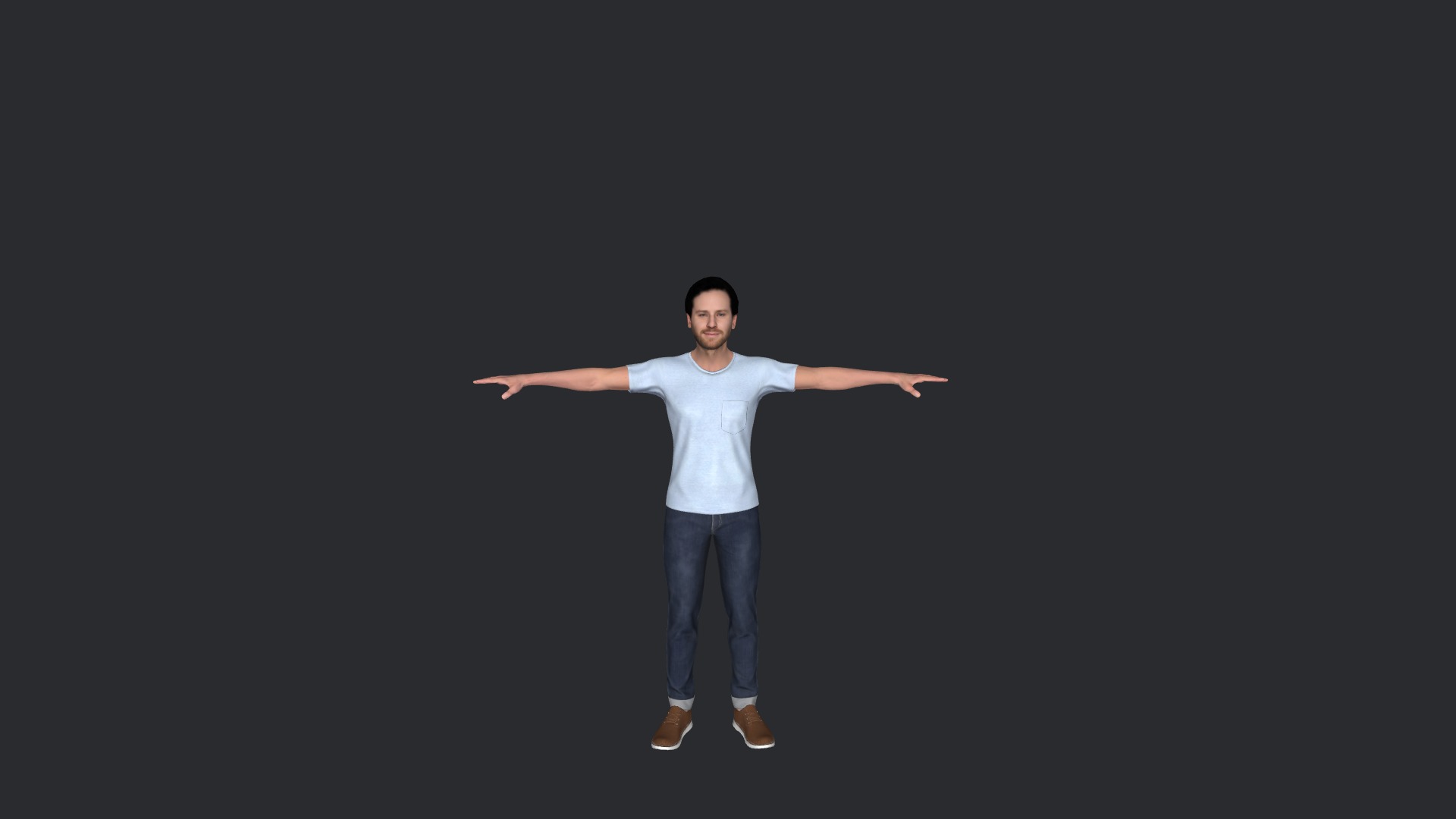 Armie hammer Hyper Realistic Full Body Fully Rigged Character Low-poly 3D model_9