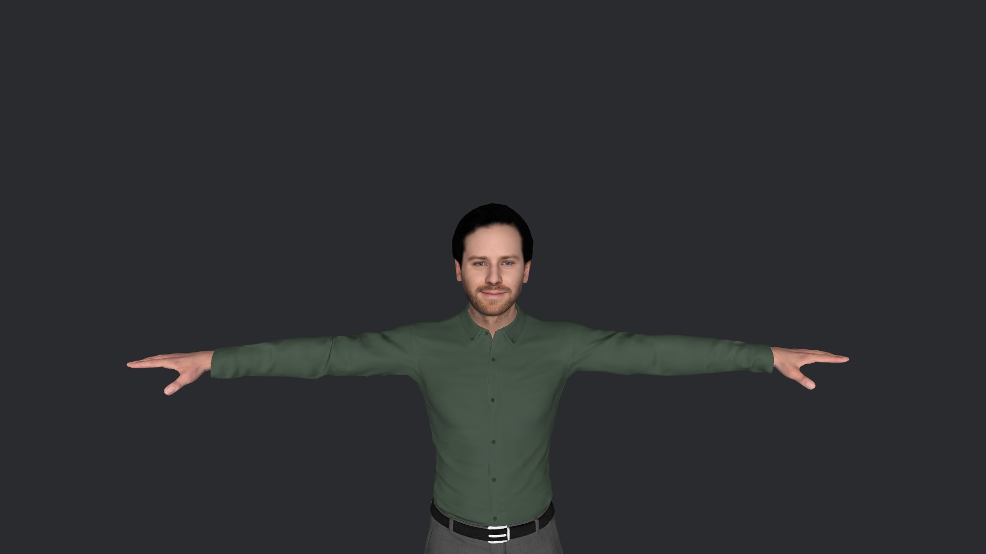 Armie hammer Hyper Realistic Full Body Fully Rigged Character Low-poly 3D model_11