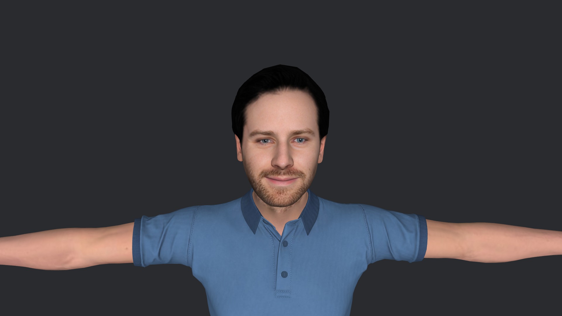 Armie hammer Hyper Realistic Full Body Fully Rigged Character Low-poly 3D model_18
