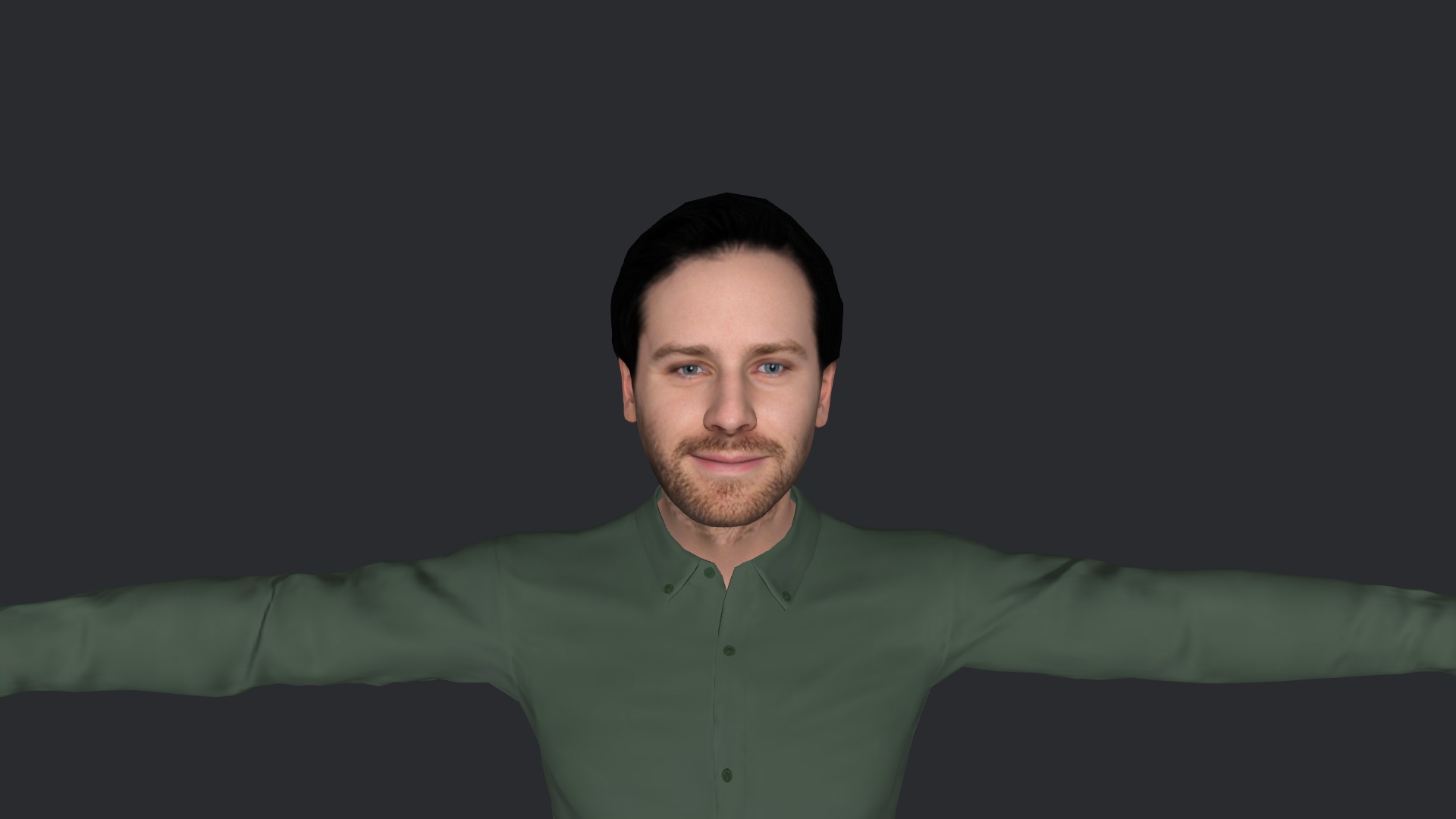 Armie hammer Hyper Realistic Full Body Fully Rigged Character Low-poly 3D model_12
