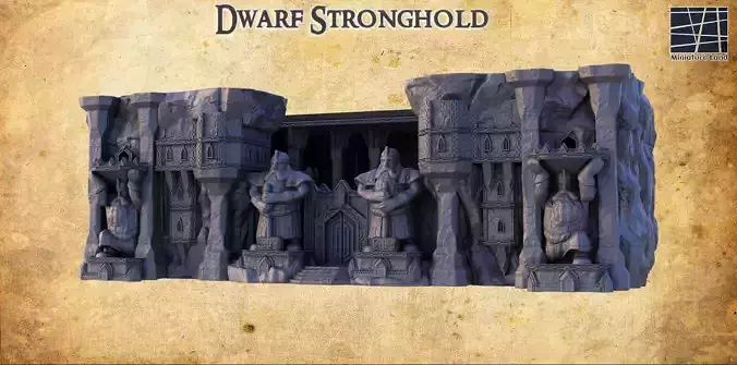 Dwarf Stronghold Tabletop Terrain 28 MM