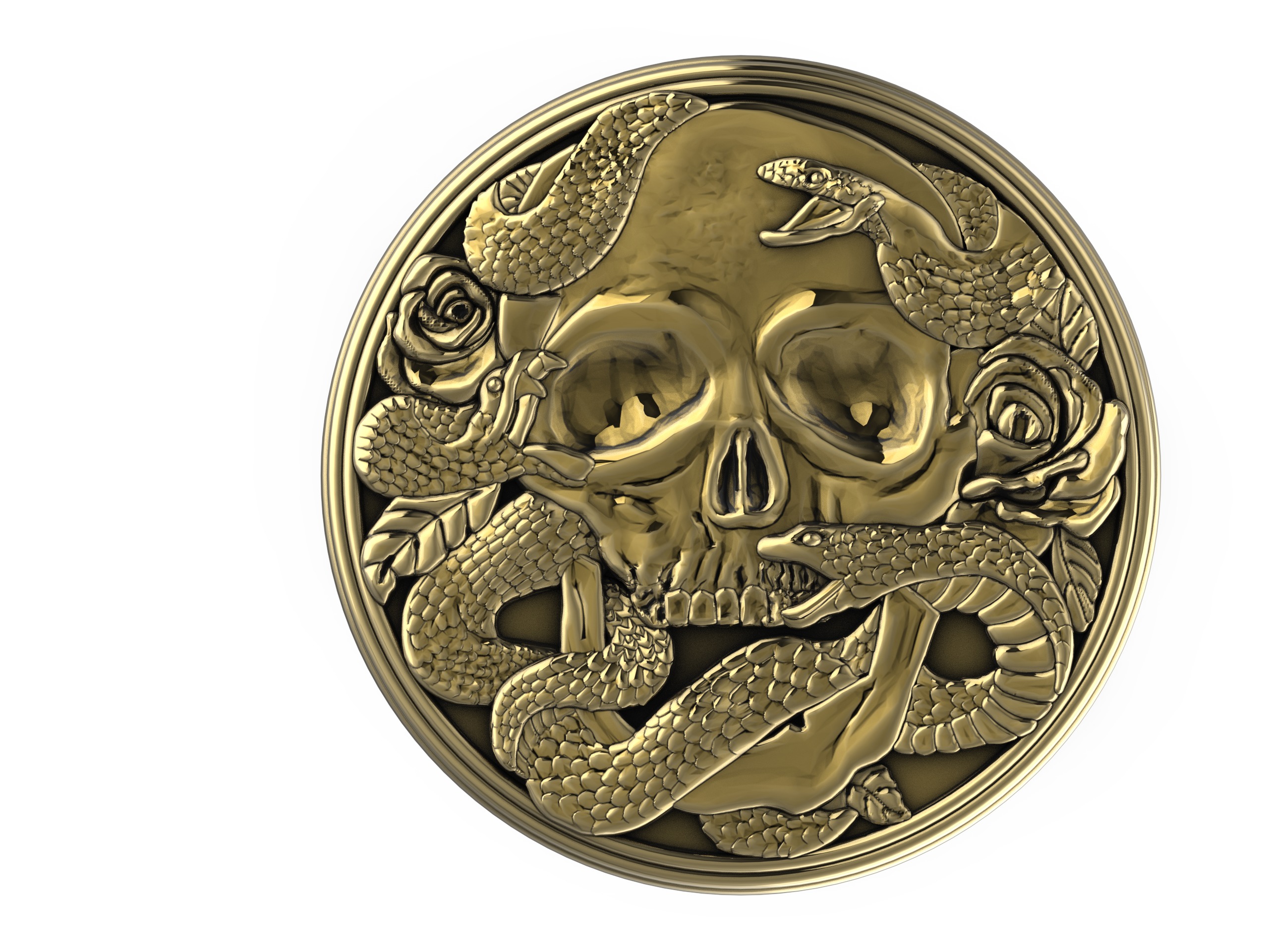 Rose Brooch 3D print model_6