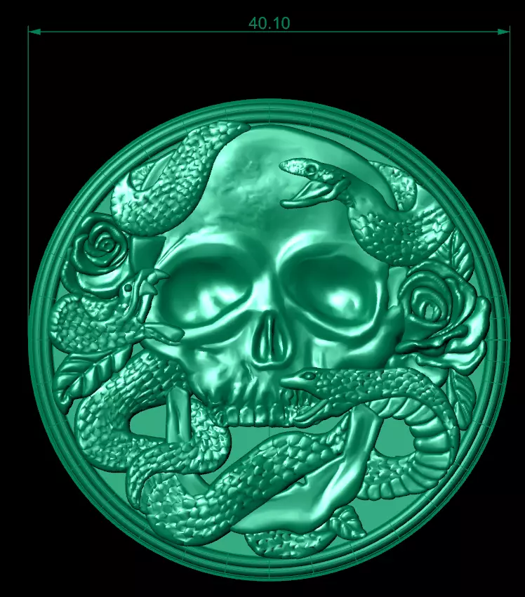 Rose Brooch 3D print model_0