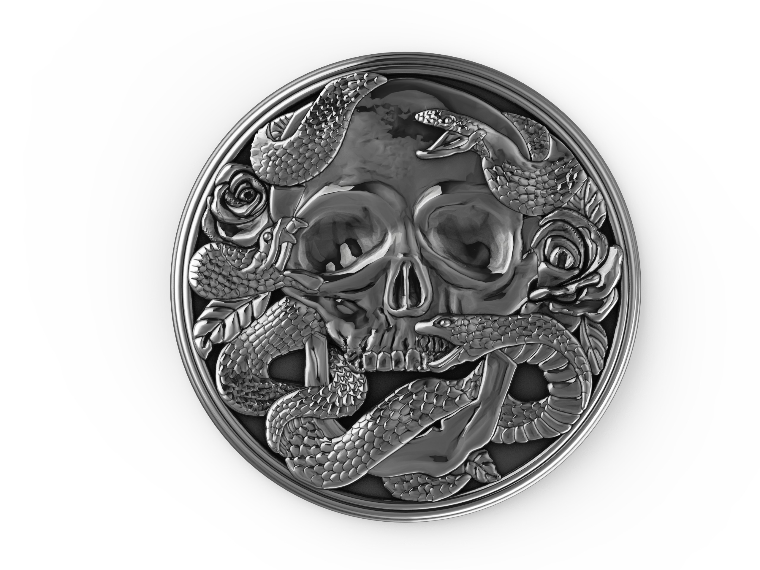 Rose Brooch 3D print model_7