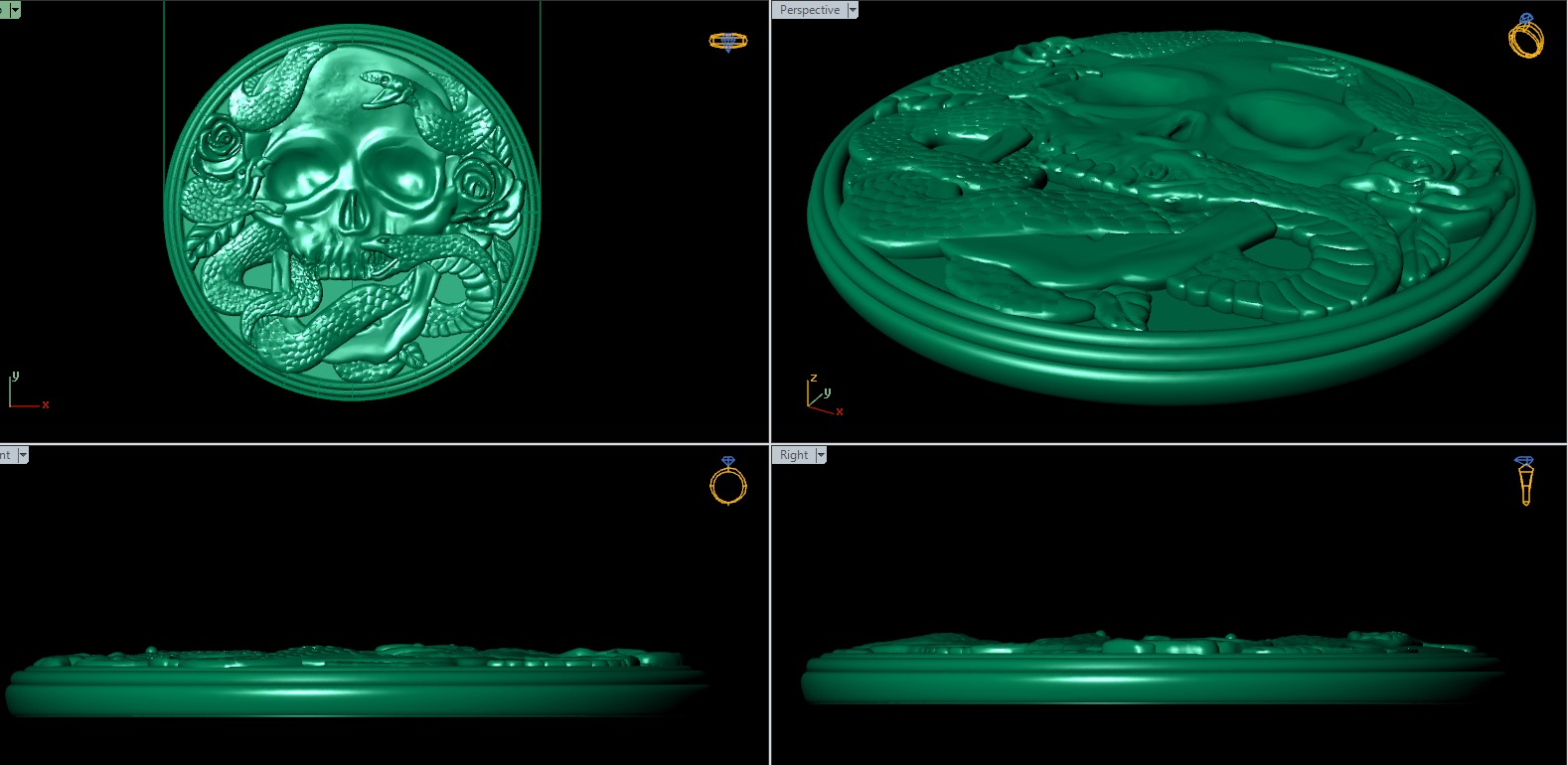 Rose Brooch 3D print model_4