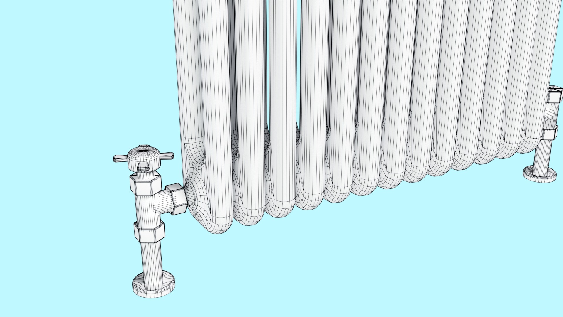 Low-poly Radiator Heater Low-poly 3D model_11