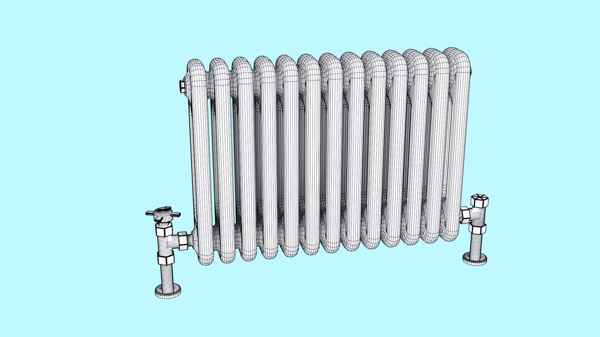 Low-poly Radiator Heater Low-poly 3D model_8