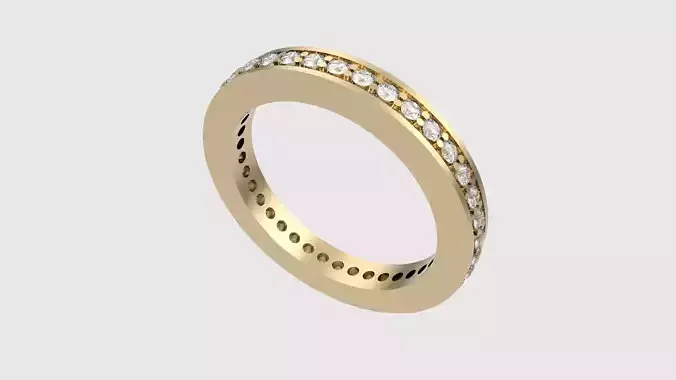 Simple Pave-Style Eternity Wedding Ring JDBCo