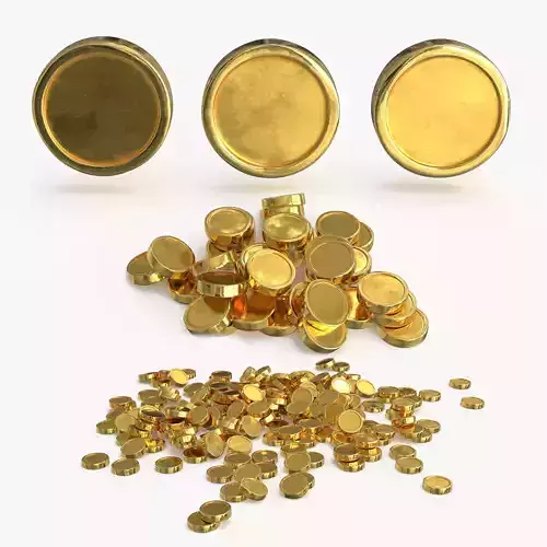 3D Generic Gold Coins Low-poly 3D model