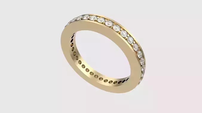 Flush-Set Simple Eternity Wedding Ring JDBCo