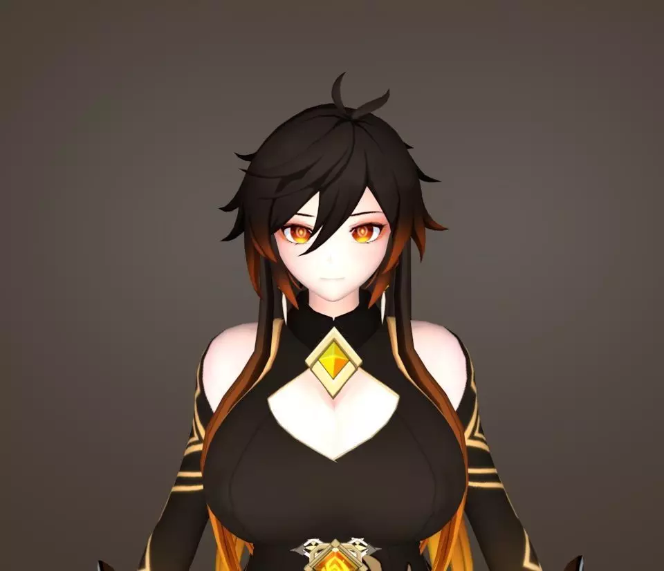 fem zhongli 3D model