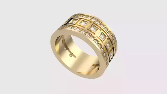 Geometric Pattern Wedding Ring JDBCo