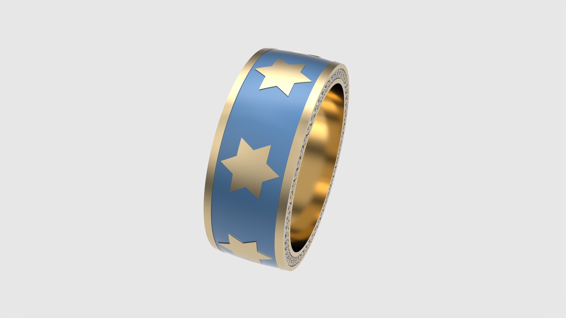 Star of David Enamel Ring JDBCo 3D print model_26