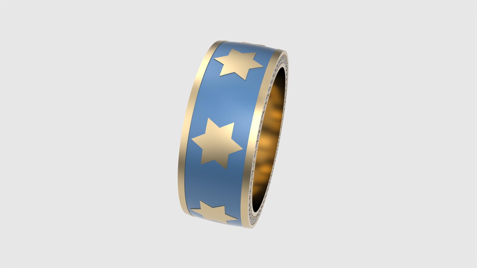 Star of David Enamel Ring JDBCo 3D print model_19