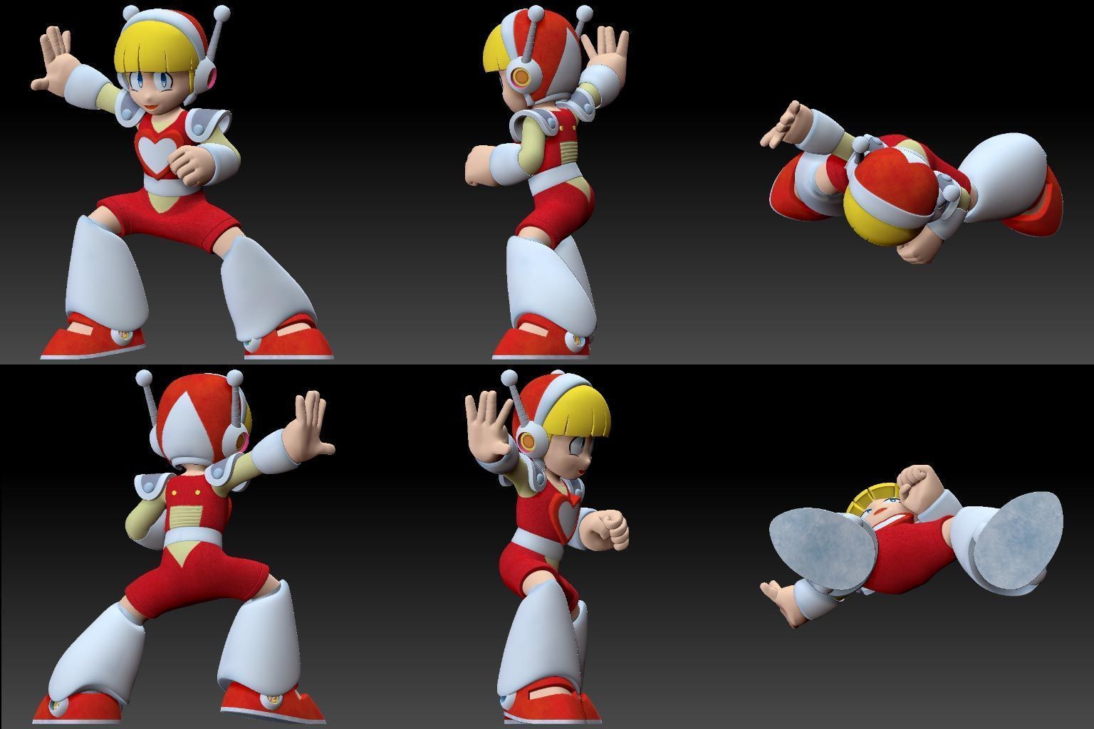Mega Man 1 - Wish Girl - Roll 3D print model_1