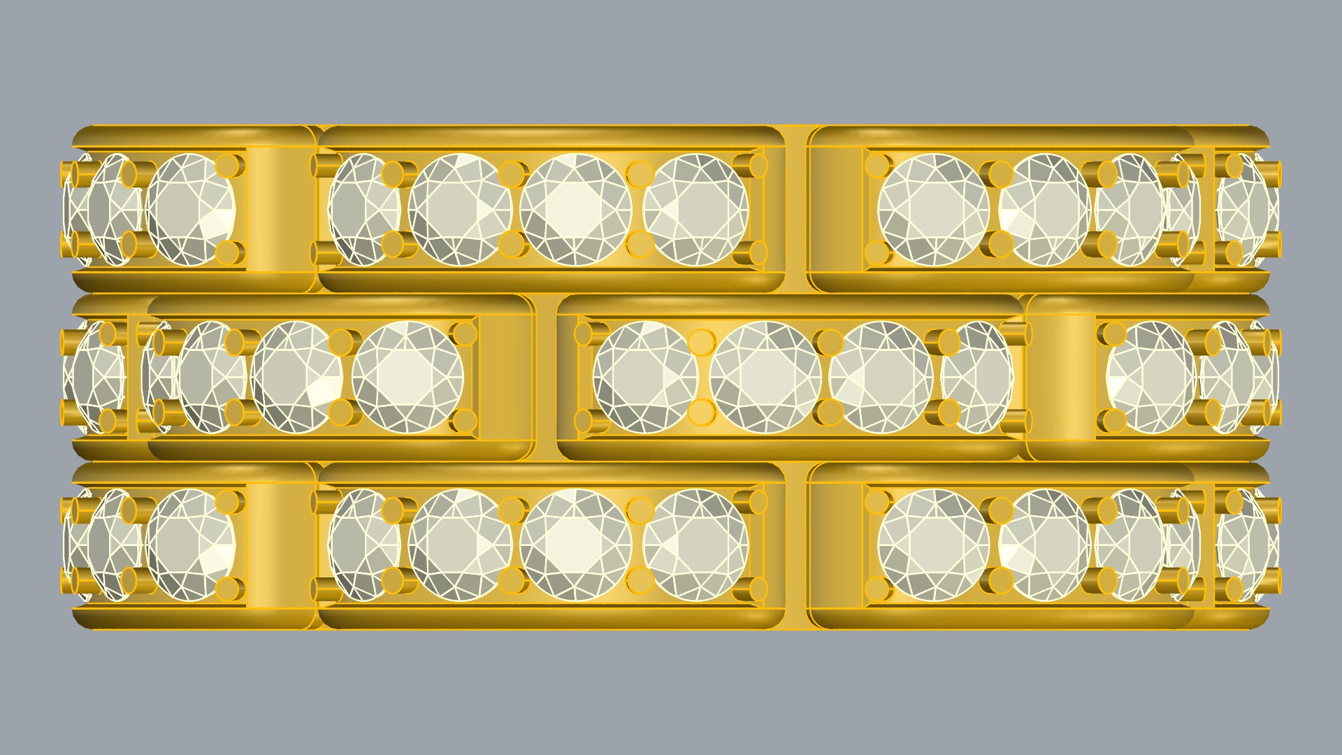 Flexible Chain Links Sparkling Wedding Ring JDBCo 3D print model_13