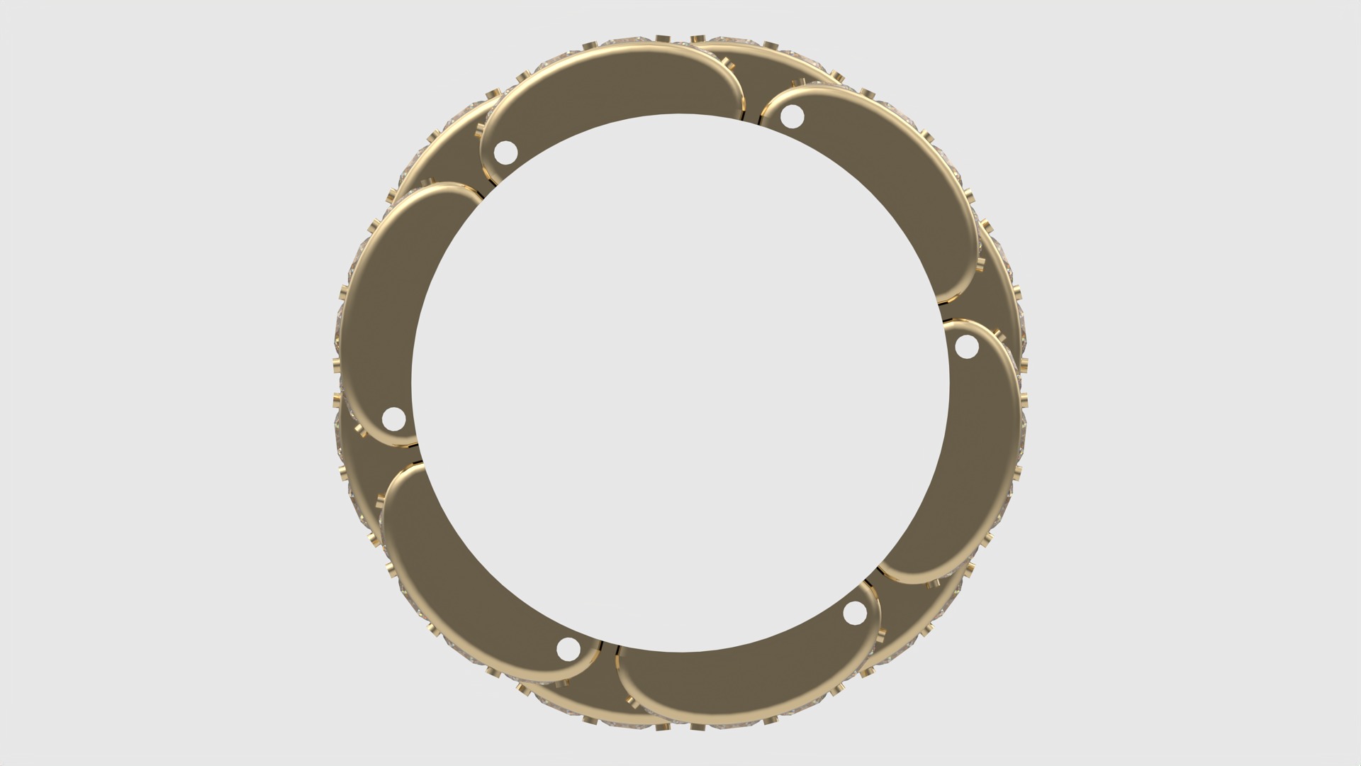 Flexible Chain Links Sparkling Wedding Ring JDBCo 3D print model_4