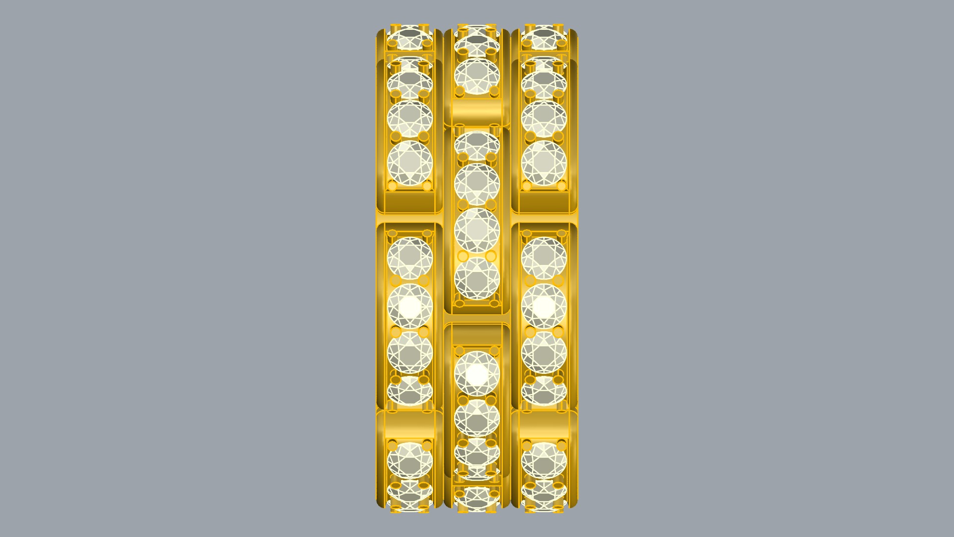 Flexible Chain Links Sparkling Wedding Ring JDBCo 3D print model_11