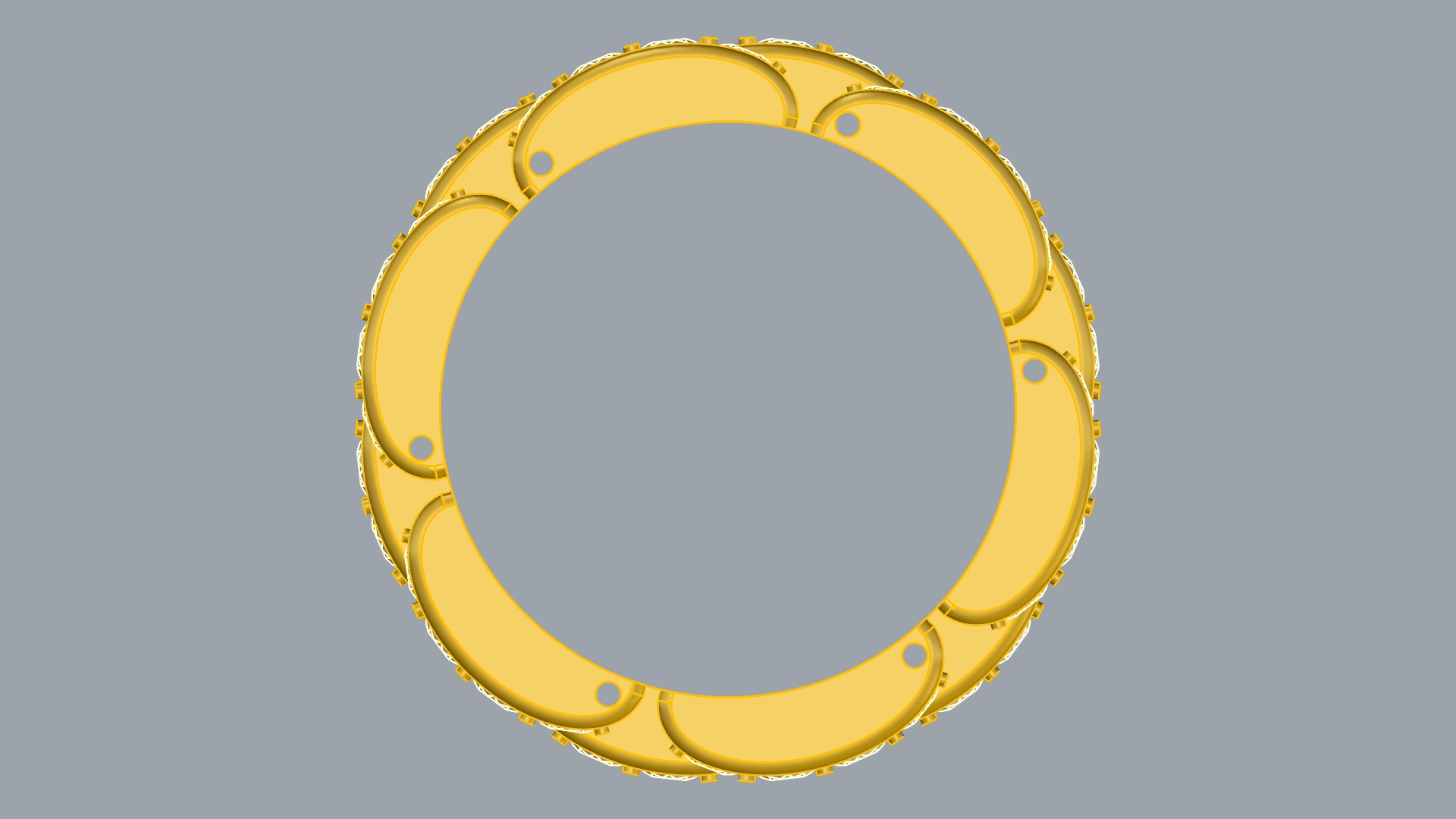 Flexible Chain Links Sparkling Wedding Ring JDBCo 3D print model_9