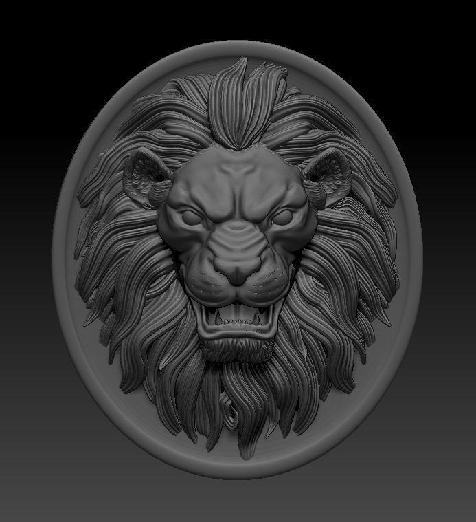 Lion Pendant - Print Model 3D print model_7