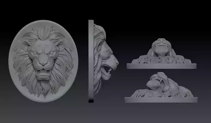 Lion Pendant - Print Model