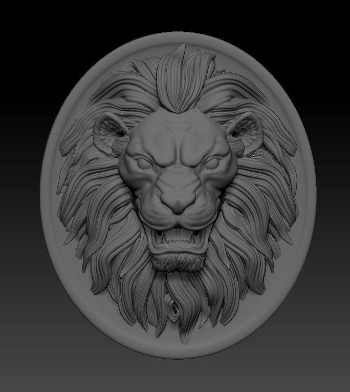 Lion Pendant - Print Model 3D print model_2