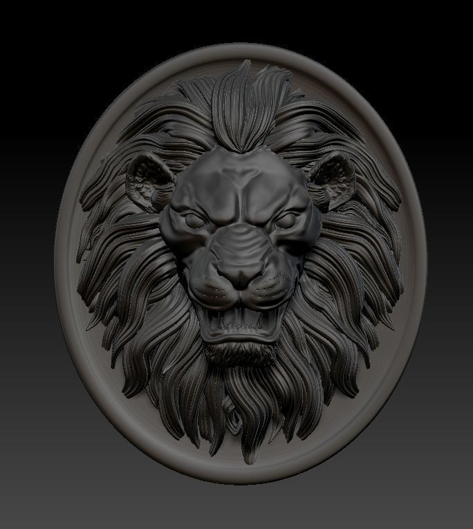 Lion Pendant - Print Model 3D print model_4