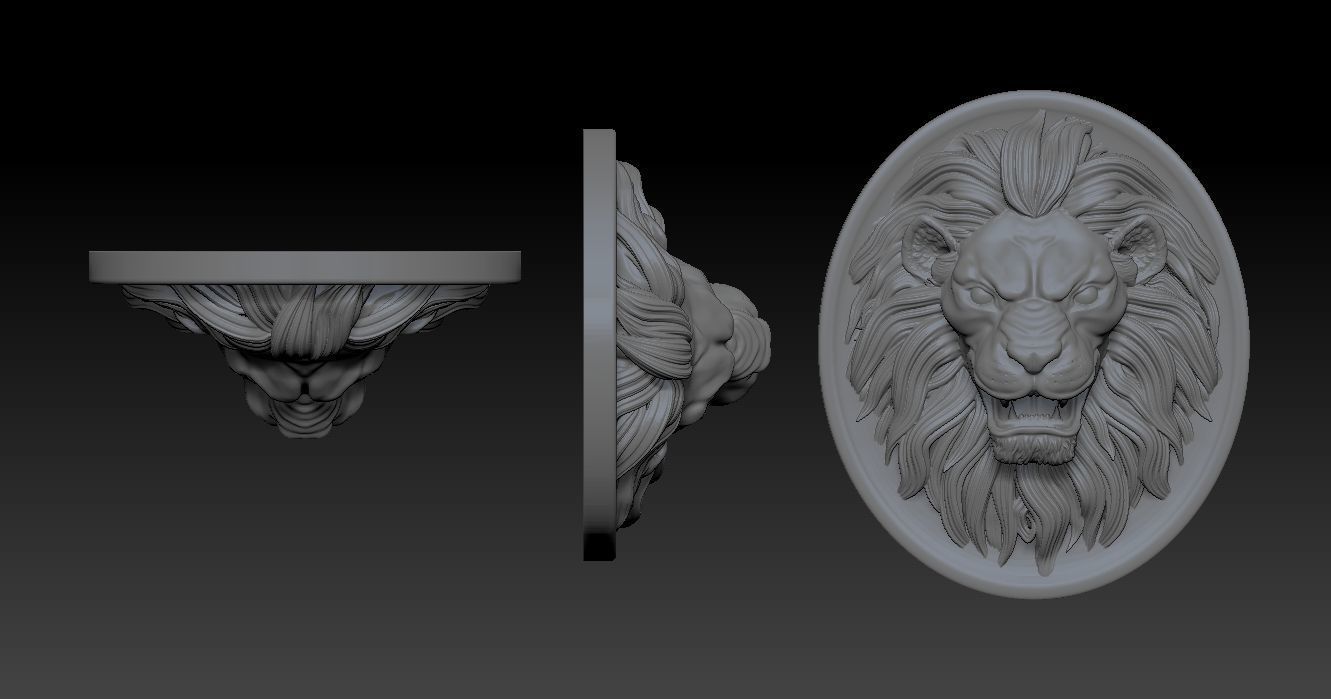 Lion Pendant - Print Model 3D print model_5