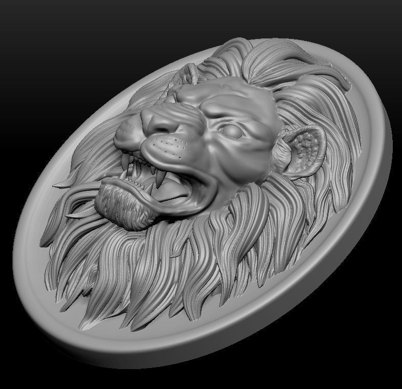Lion Pendant - Print Model 3D print model_3