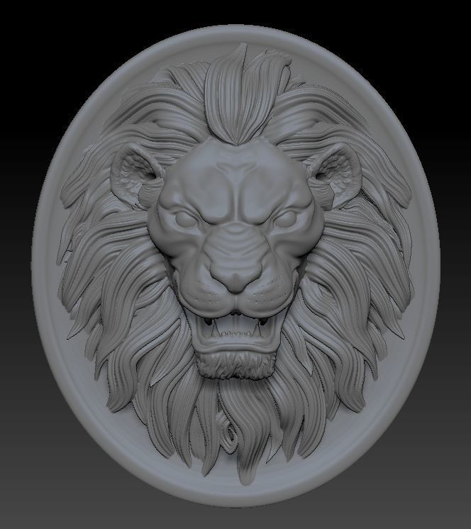 Lion Pendant - Print Model 3D print model_1