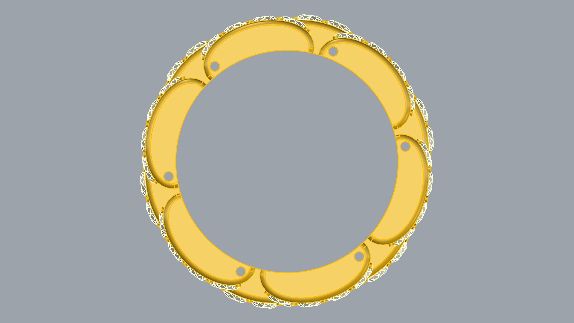 Flexible Chain Links Distinct Wedding Ring JDBCo 3D print model_9